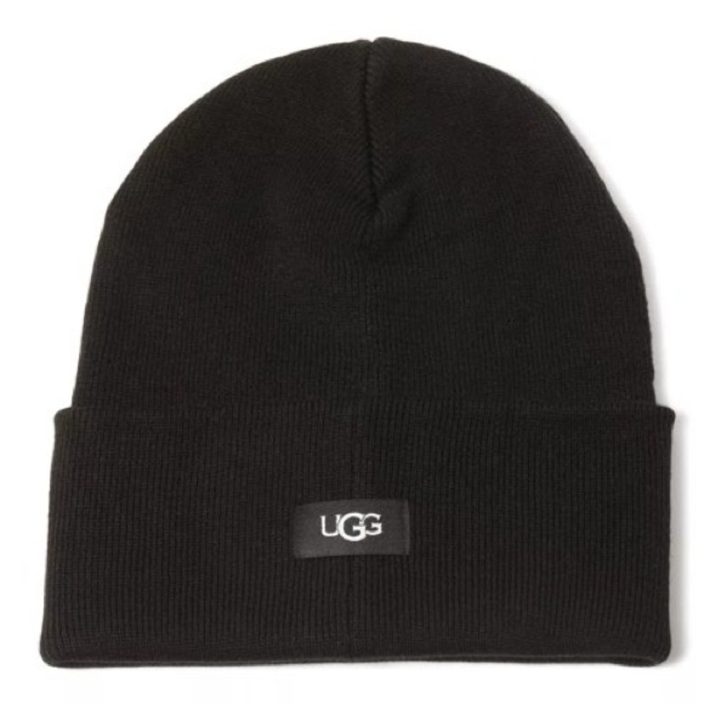 UGG KNIT CUFFED BEANIE BLACK UNISEX OS NWT